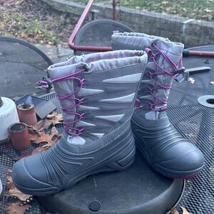 Merrell Kids' Charcoal and Magenta Boots